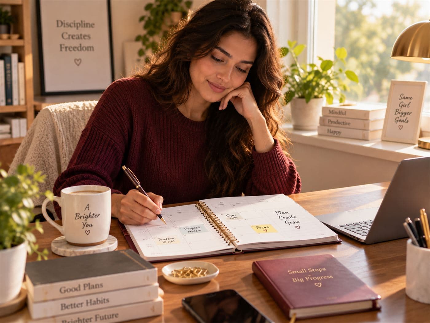 A calendar or timeline being planned out at a desk