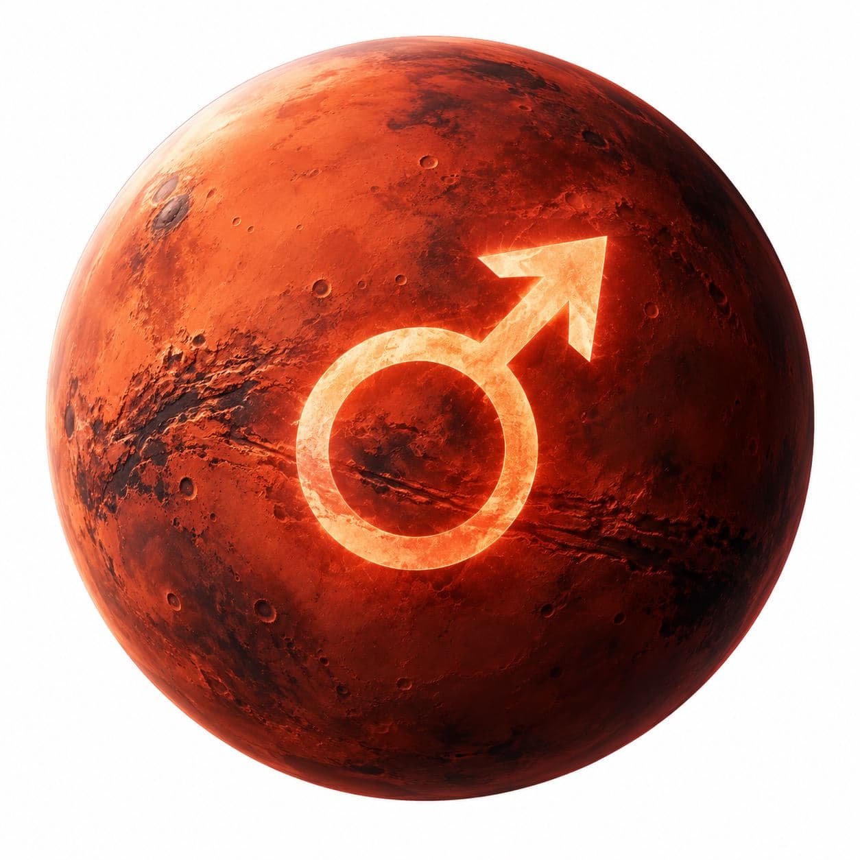 Mars, marked with its astrological symbol, representing the Manglik (Chevvai) dosha check